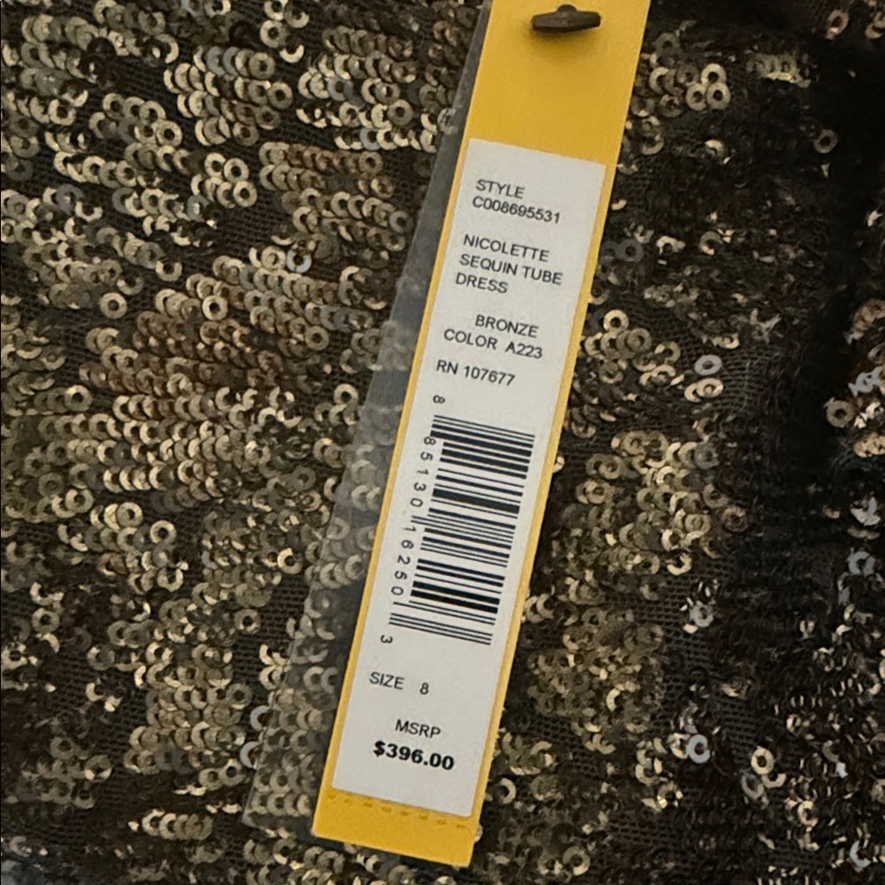 Alice + Olivia Strapless Gold Sequin Dress - Picture 4 of 4